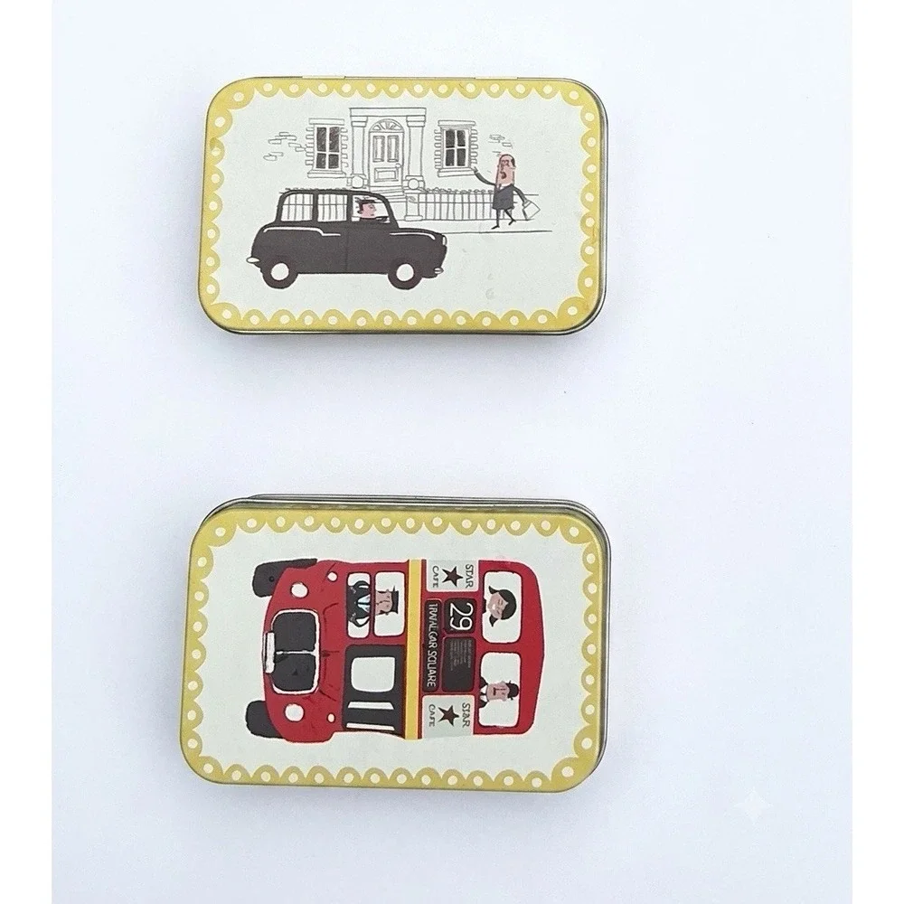 I Love London Metal Nesting Tin Set, Souvenir Retro Decor Storage Boxes, 4 Tins